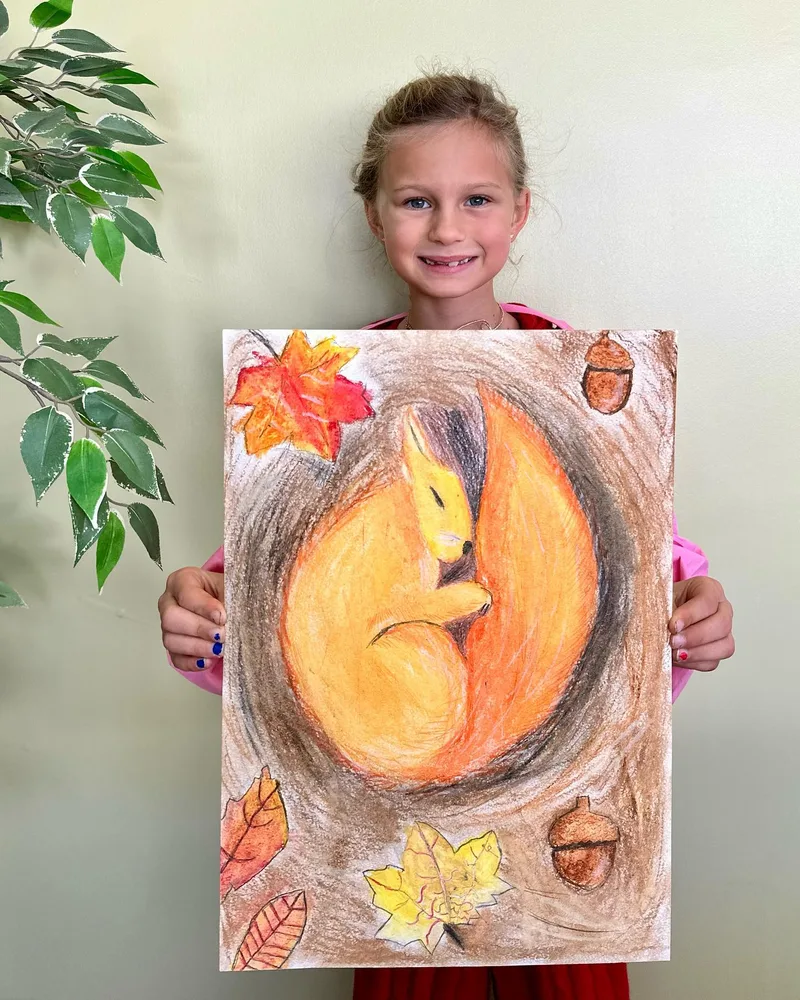 New Year-themed clock painting